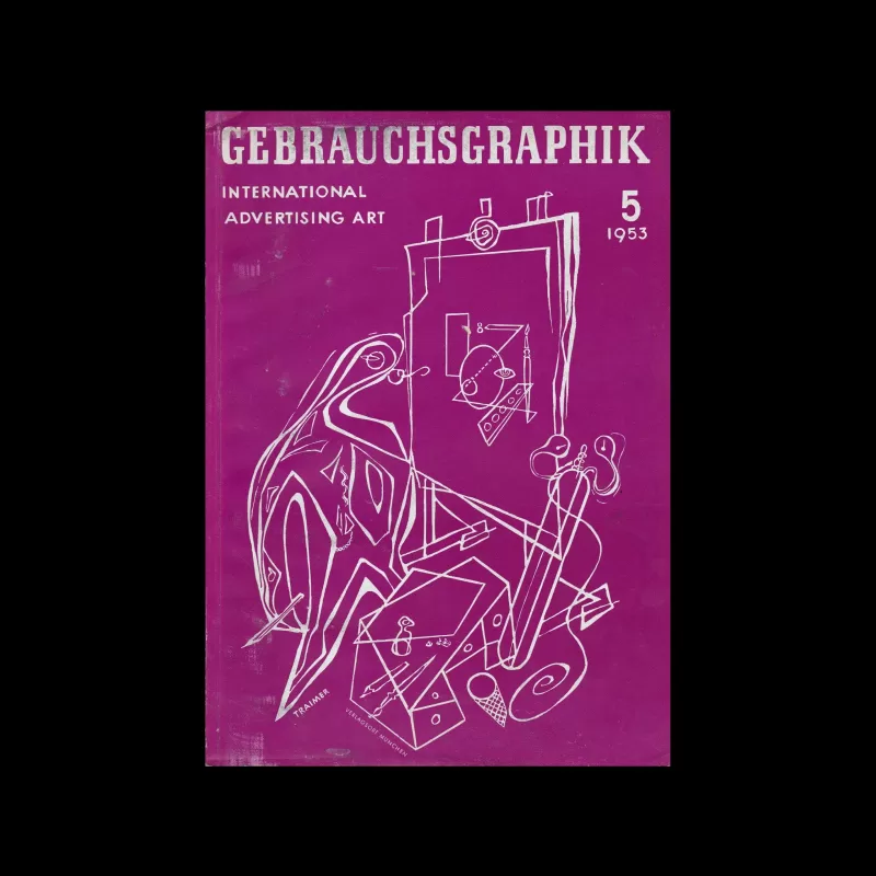 Gebrauchsgraphik, 5, 1953 cover design by Heinz Traimer