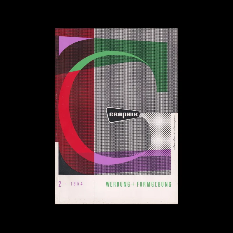Graphik - Werbung + Formgebung, 2, 1954. Cover design Herbert Lange