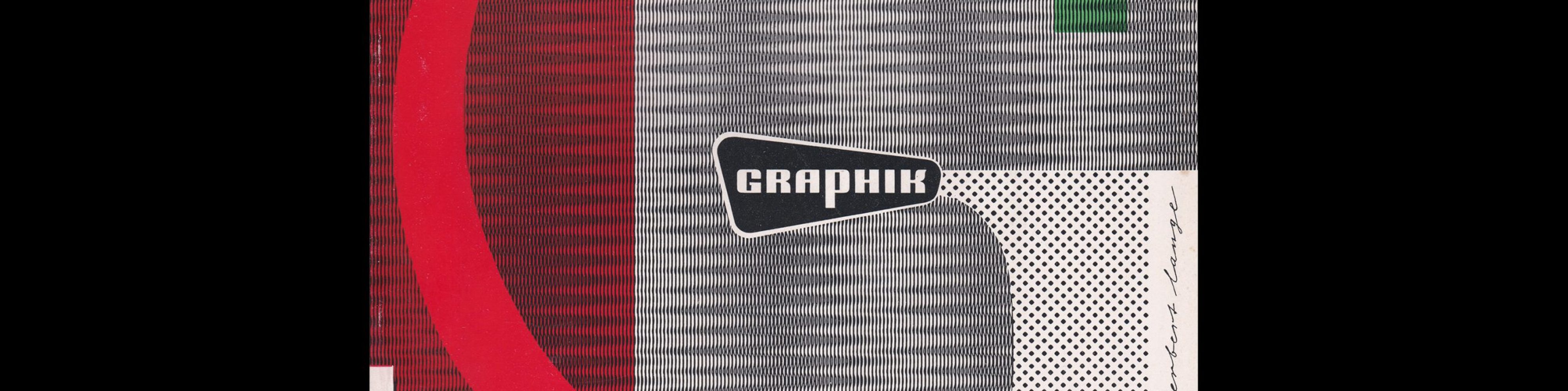 Graphik - Werbung + Formgebung, 2, 1954. Cover design Herbert Lange