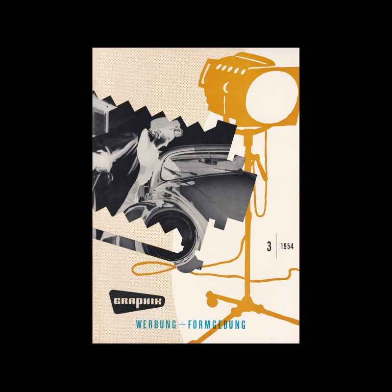 Graphik - Werbung + Formgebung, 3, 1954. Cover design by Ewald Hoinkis