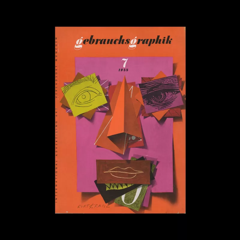 Gebrauchsgraphik, 7, 1955. Cover design by Kurt Kranz