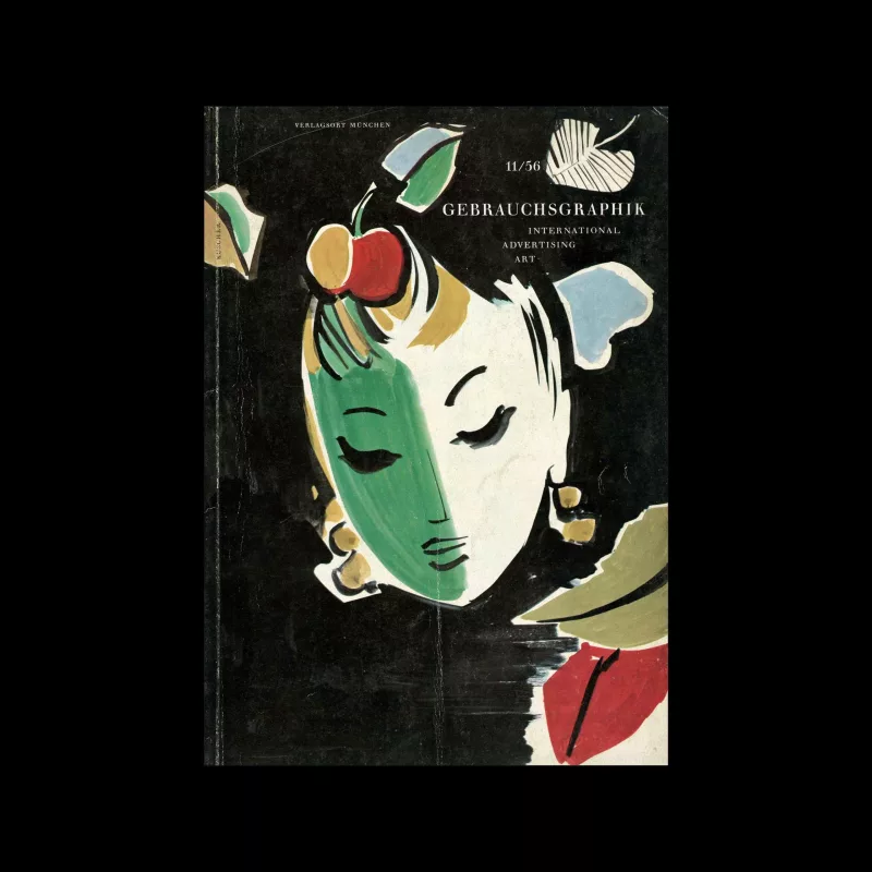 Gebrauchsgraphik, 11, 1956. Cover design by Kuscher