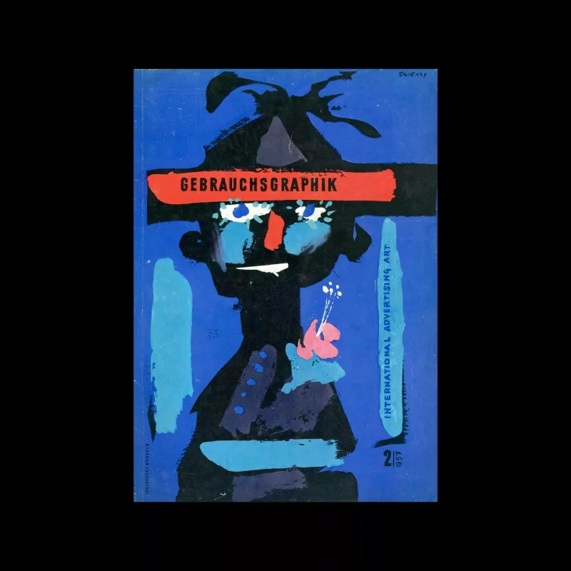 Gebrauchsgraphik, 2, 1957. Cover designed by Waldemar Świerzy
