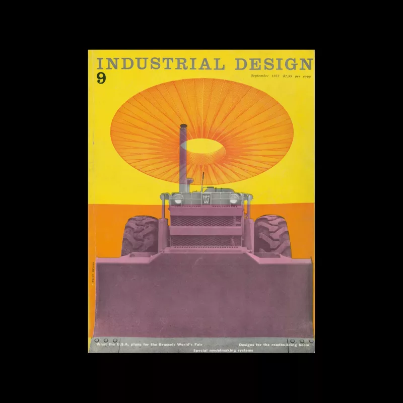Industrial Design, September, 1957. Cover design by Matilde Lourie