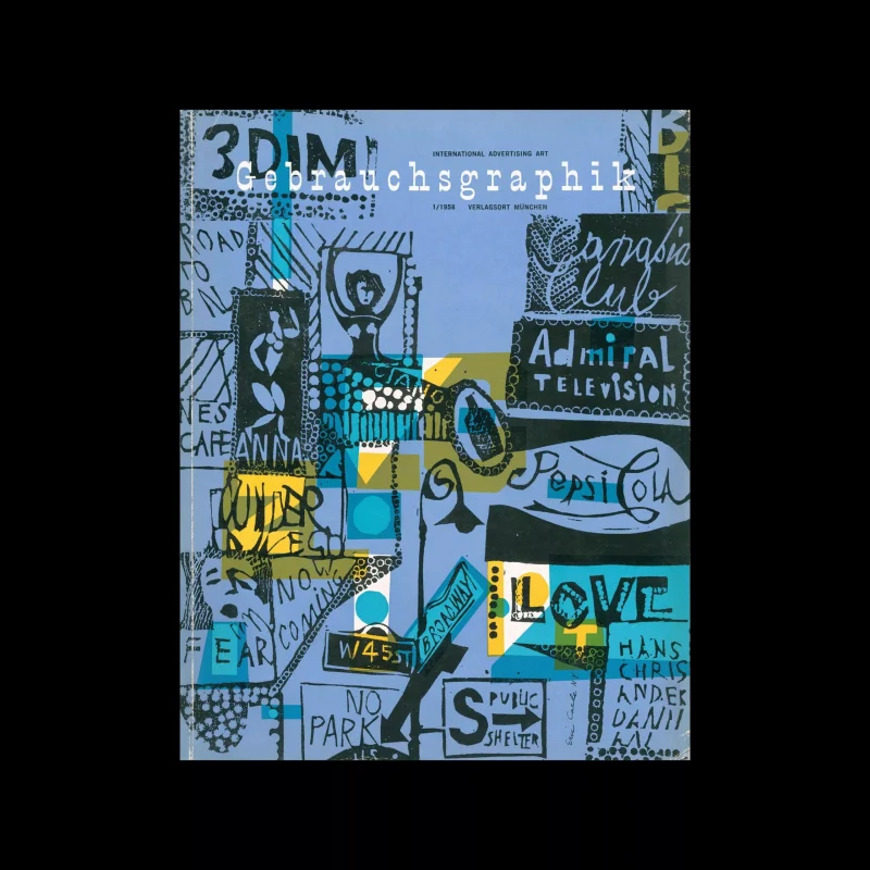 Gebrauchsgraphik, 1, 1958. Cover design by Eric Carle