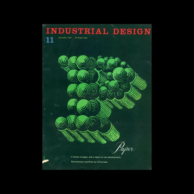 Industrial Design, November, 1958. Cover designed by James S Ward