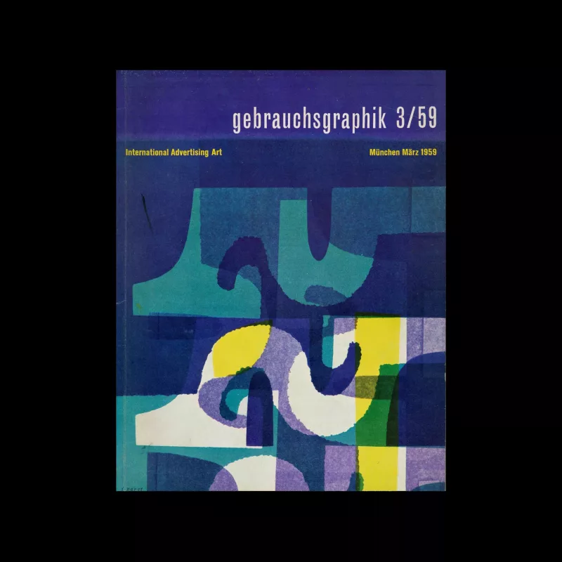 Gebrauchsgraphik, 3, 1959. Cover design by Paret