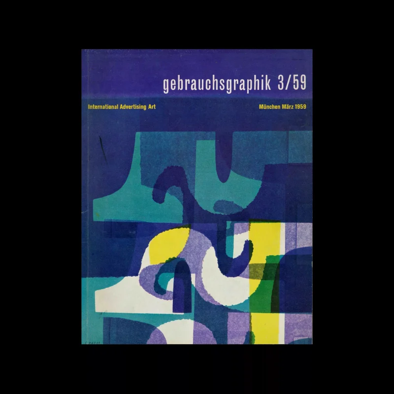 Gebrauchsgraphik, 3, 1959. Cover design by Paret
