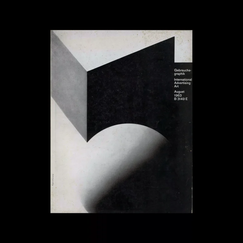 Gebrauchsgraphik, 8, 1963. Cover design by Peter Offenburg