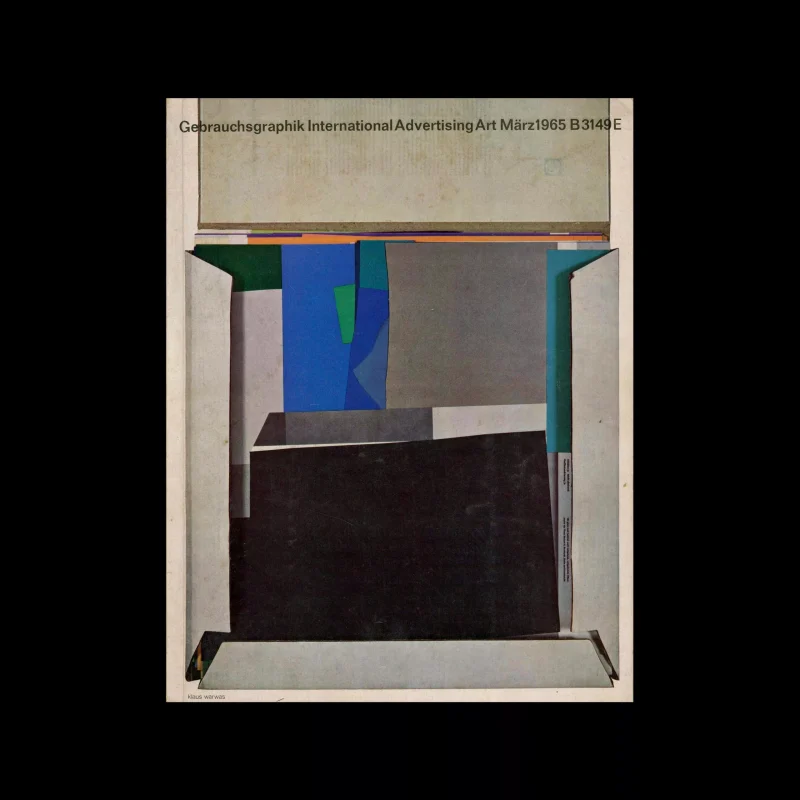Gebrauchsgraphik, 3, 1965. Cover design by Klaus Warwas