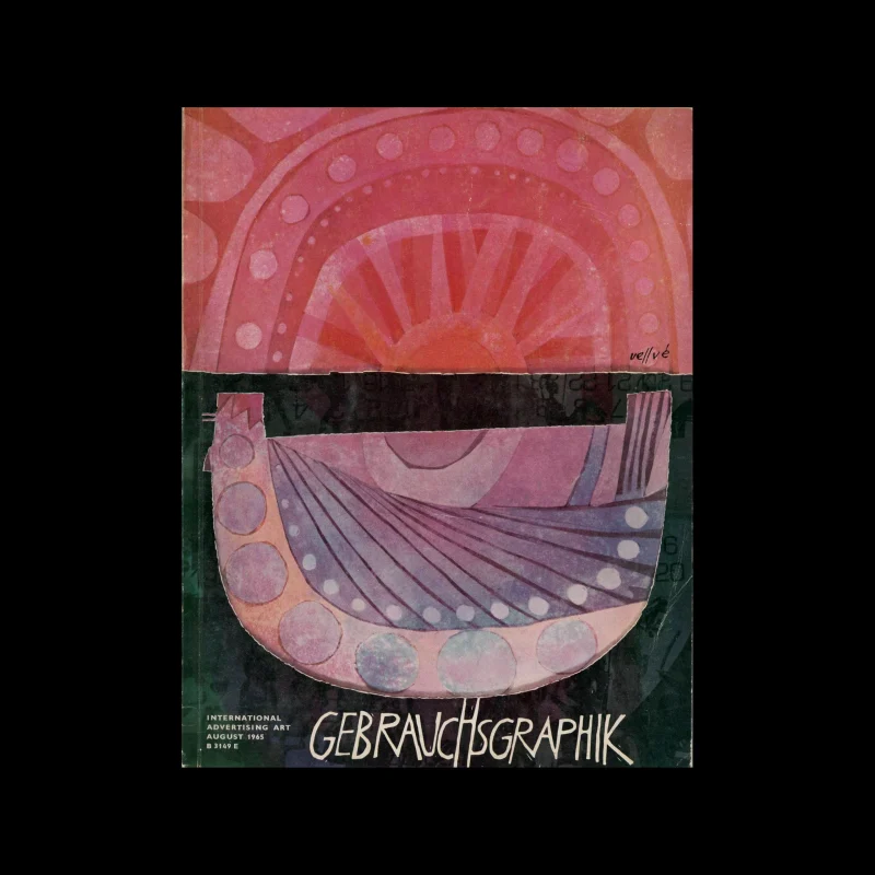 Gebrauchsgraphik, 8, 1965. Cover design by Tomás Vellvé