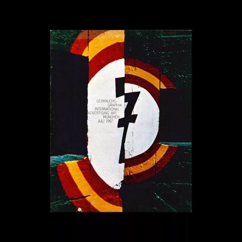 Gebrauchsgraphik, 7, 1967. Cover design by F. & S. Haase-Knels