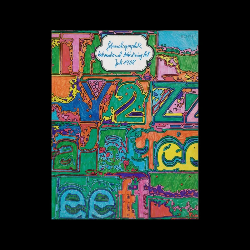 Gebrauchsgraphik, 7, 1968. Cover Design by Helmut Langer