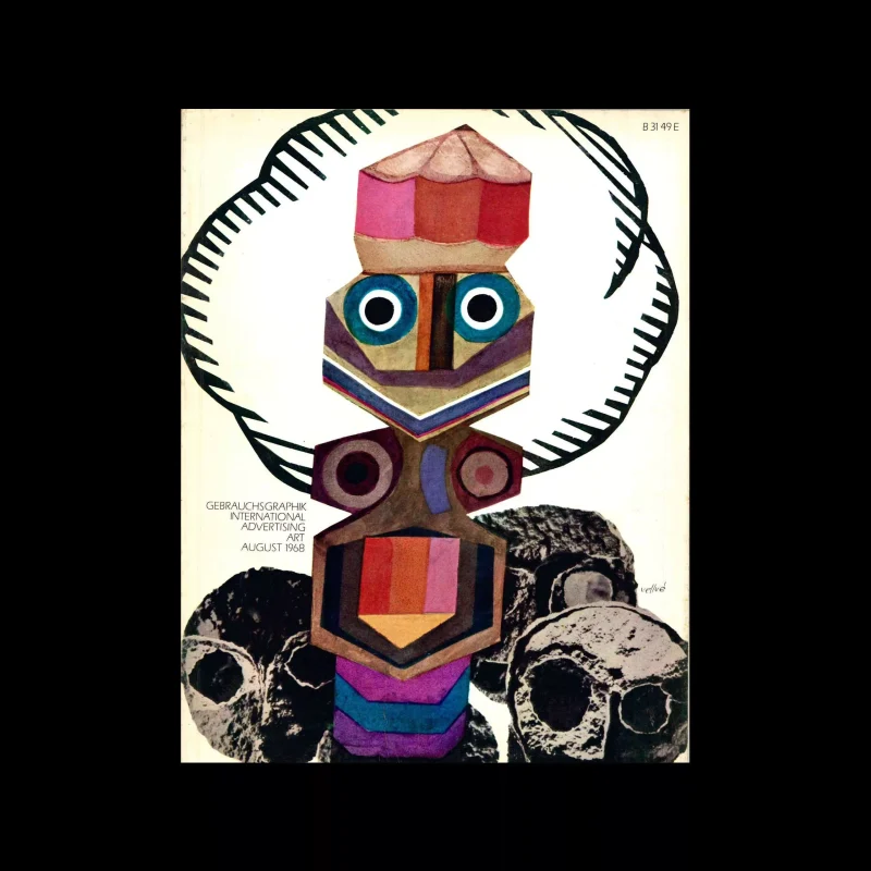Gebrauchsgraphik, 8, 1968. Cover design by Tomás Vellvé
