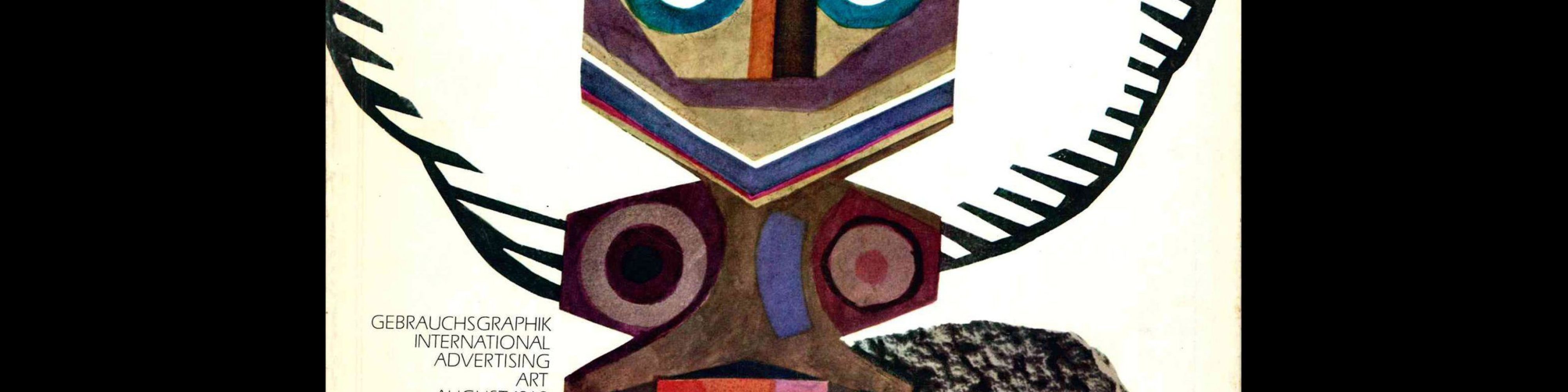 Gebrauchsgraphik, 8, 1968. Cover design by Tomás Vellvé