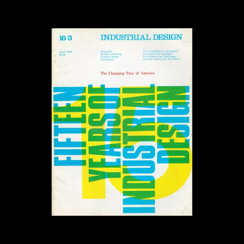 Industrial Design, April, 1969. Cover design by Massimo Vignelli
