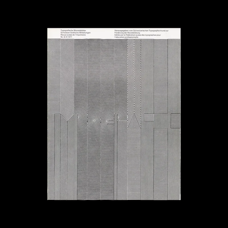 Typografische Monatsblätter, 8-9, 1971. Cover design by Gunnar Lilleng