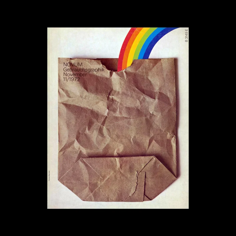 Novum Gebrauchsgraphik, 11, 1972. Cover design by Pierre Mendell