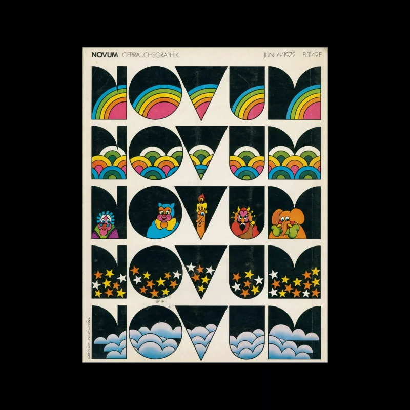 Novum Gebrauchsgraphik, 6, 1972. Designed by André Chante