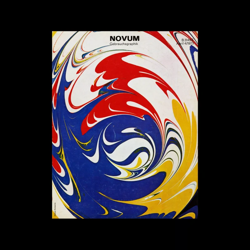 Novum Gebrauchsgraphik, 4, 1973. Cover design by Malaisé-Pontecorvo
