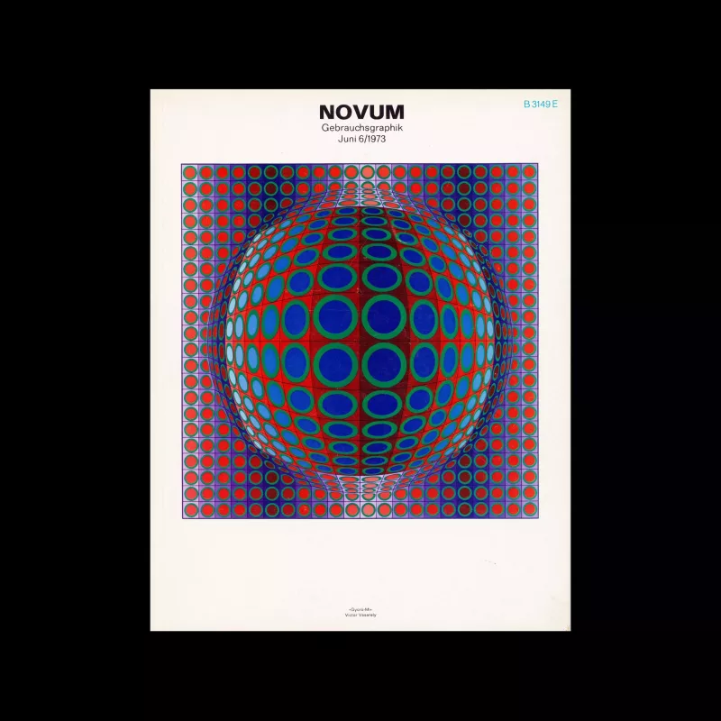 Novum Gebrauchsgraphik, 6, 1973. Cover design by Victor Vasarely