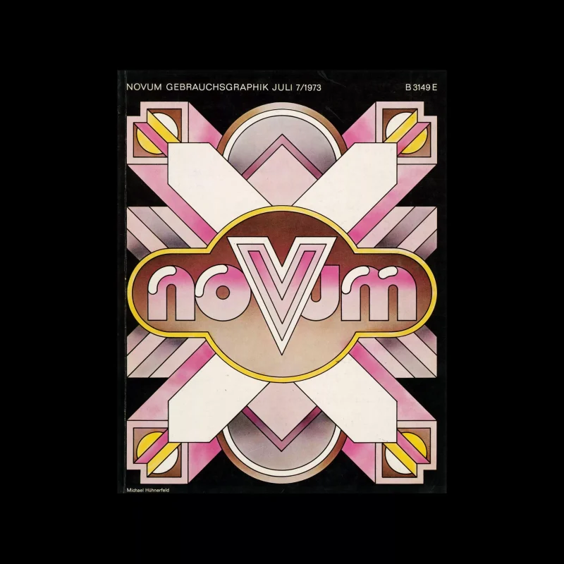 Novum Gebrauchsgraphik, 7, 1973. Cover design by Michael Hühnerfeld