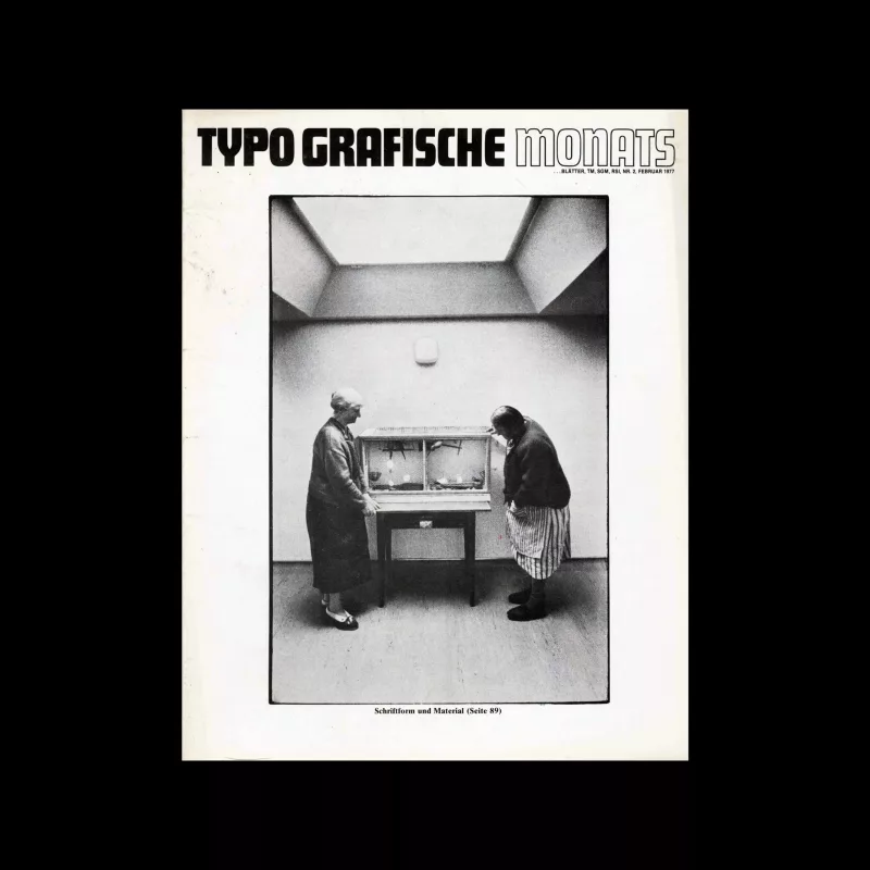 Typografische Monatsblätter, 2, 1977. Cover design by Hans-Rudolf Lutz
