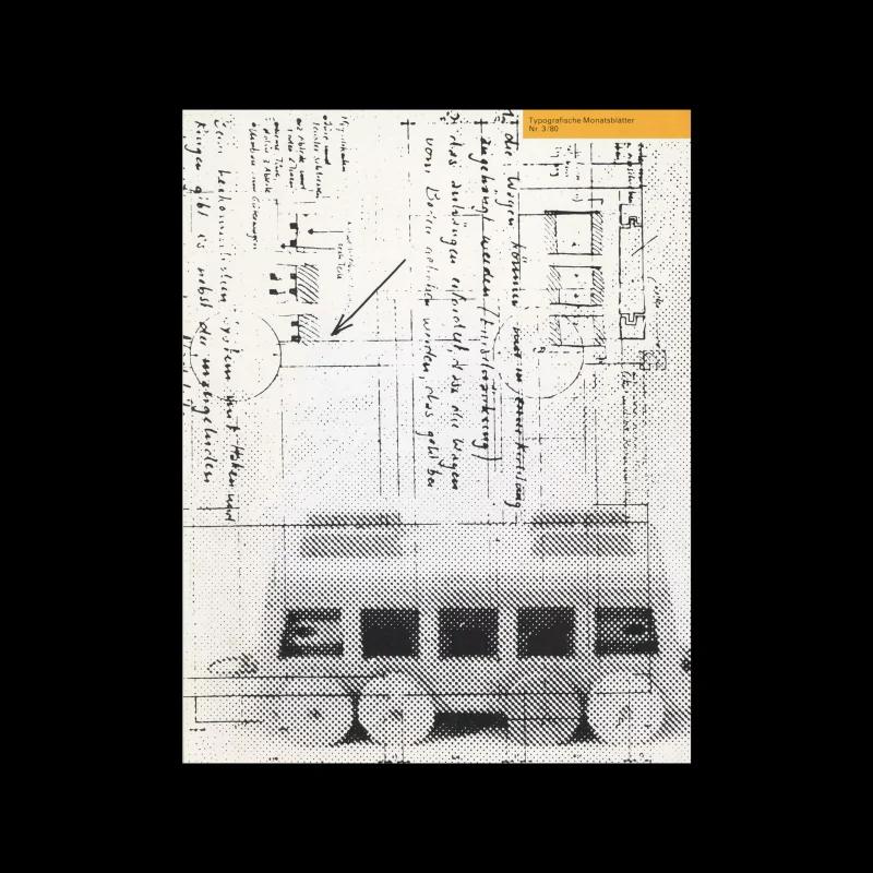Typografische Monatsblätter, 3, 1980. Cover design by Hansruedi Buob