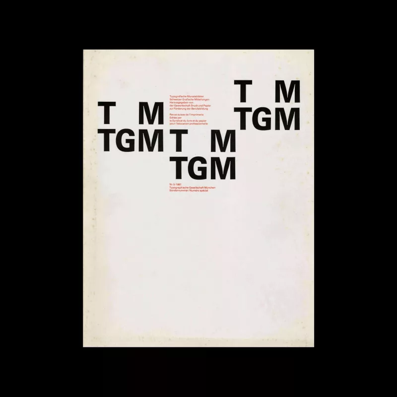 Typografische Monatsblätter, 5, 1981. Cover design by Philipp Luidl