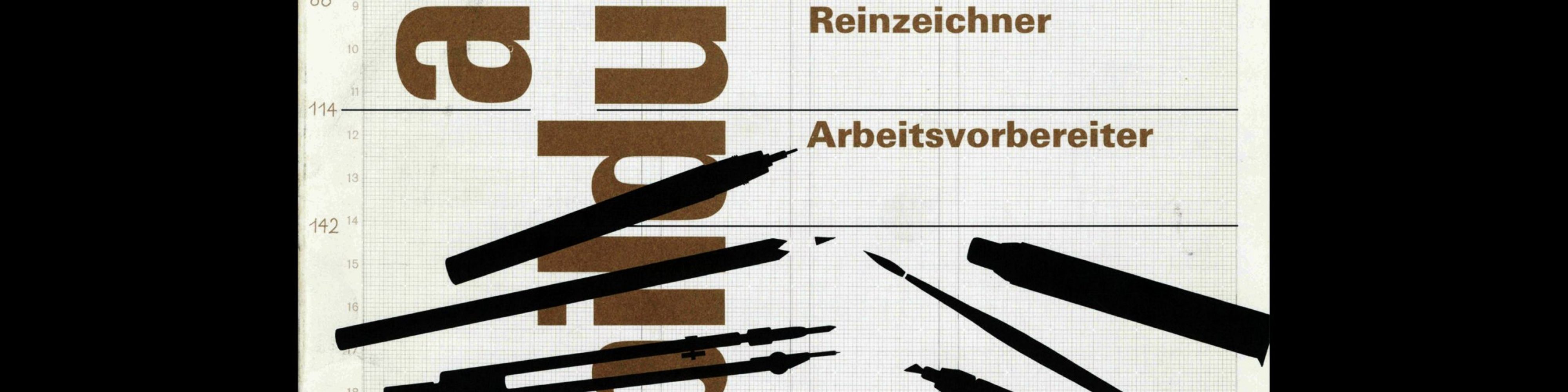Typografische Monatsblätter, 6, 1981. Cover design by Heinrich Fleischhacker