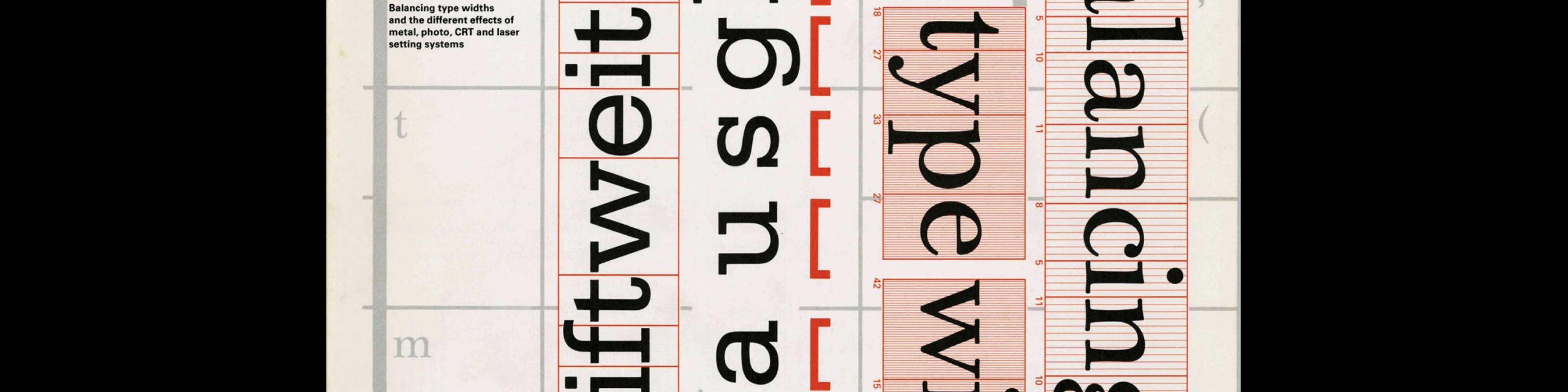 Typografische Monatsblätter, 5, 1982. Cover design by Heinrich Fleischhacker