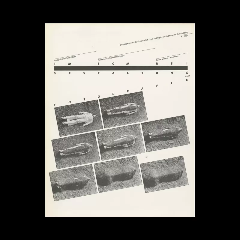 Typografische Monatsblätter, 4, 1983. Cover design by Hans Rudolf Bosshard