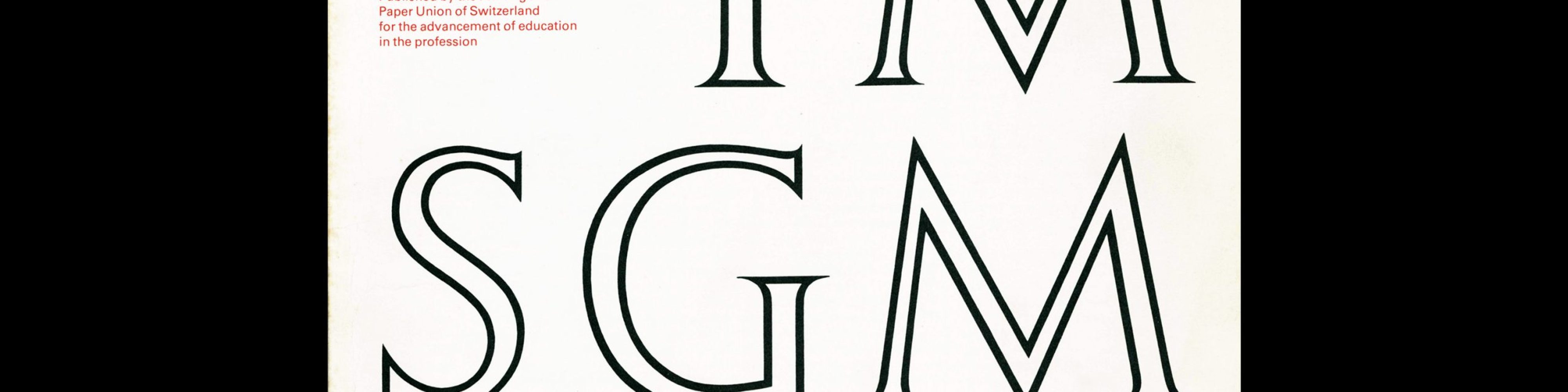 Typografische Monatsblätter, 6, 1986. Cover design by Max Caflisch