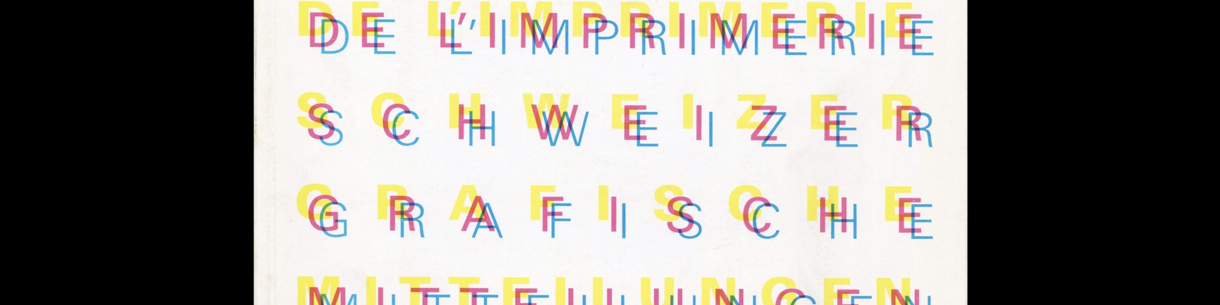 Typografische Monatsblätter, 5, 1987. Cover design by Jean-Pierre Graber