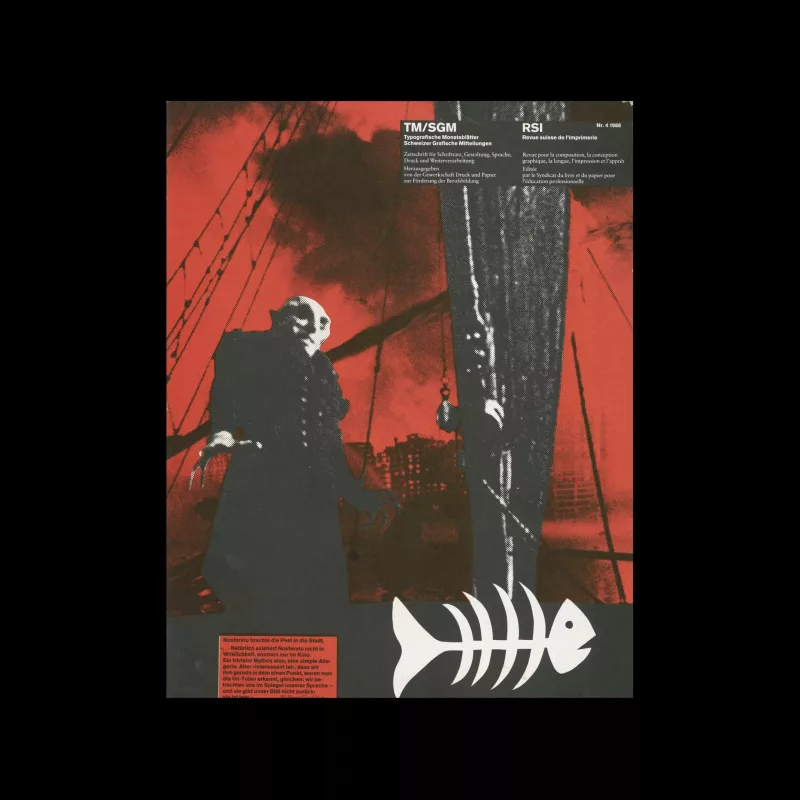 Typografische Monatsblätter, 4, 1988. Cover design by Romano Hänni