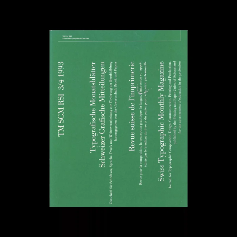 Typografische Monatsblätter, 3-4, 1993
