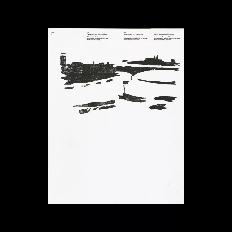 Typografische Monatsblätter, 3, 1998. Cover design by Helmut Schmid (woodcut by Kurt Hauert)