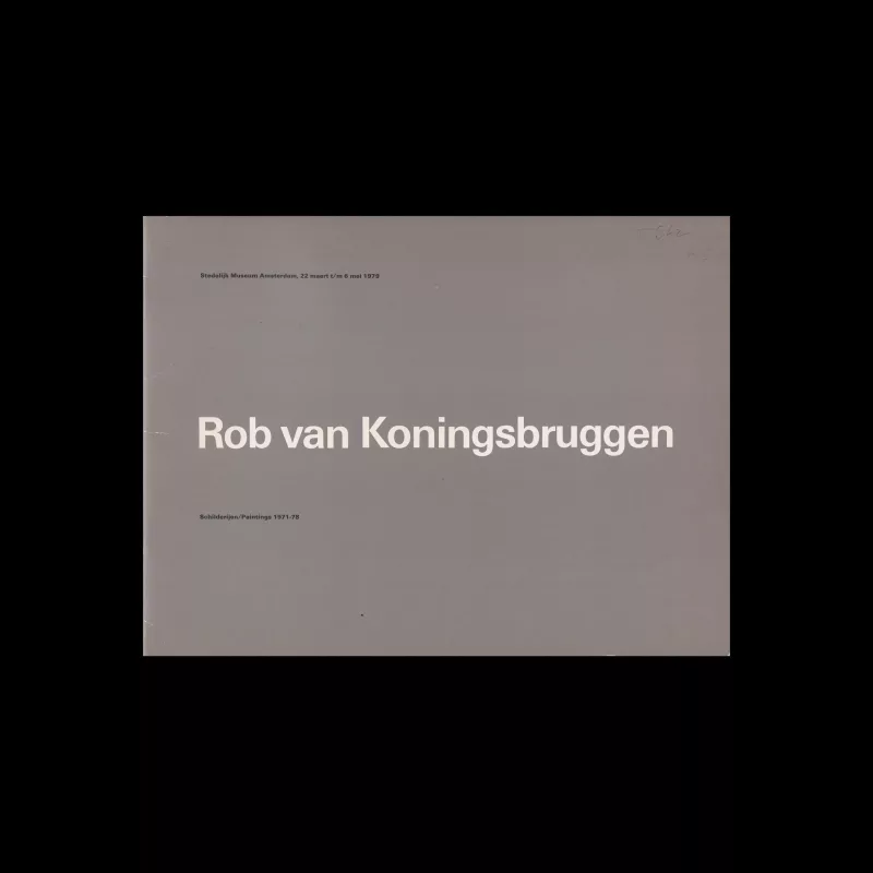 Rob van Koningsbruggen, Stedelijk Museum, Amsterdam, 1979 designed by Wim Crouwel (Total Design)
