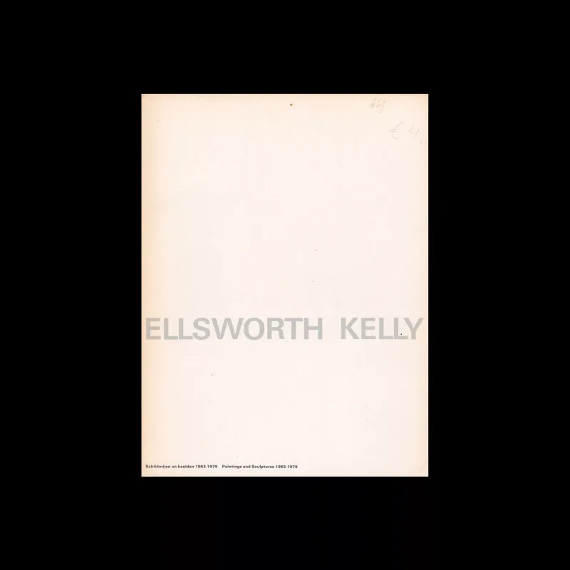 Ellsworth Kelly, Stedelijk Museum, Amsterdam, 1979 designed by Wim Crouwel and Artlette Brouwers (Total Design)