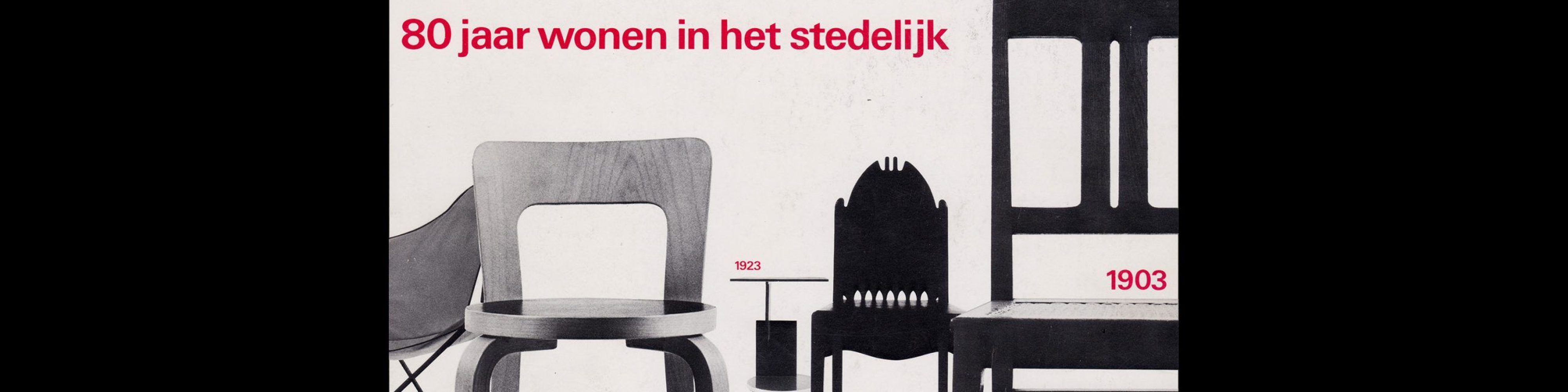80 jaar Wohnen in het Stedelijk, Stedelijk Museum, Amsterdam, 1981 designed by Wim Crouwel and Arlette Brouwers(Total Design)