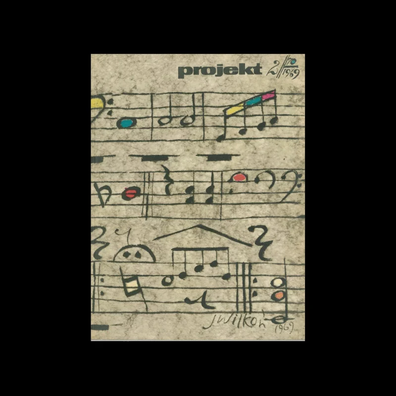 Projekt 70, 2, 1969. Cover design by Jozef Wilkon