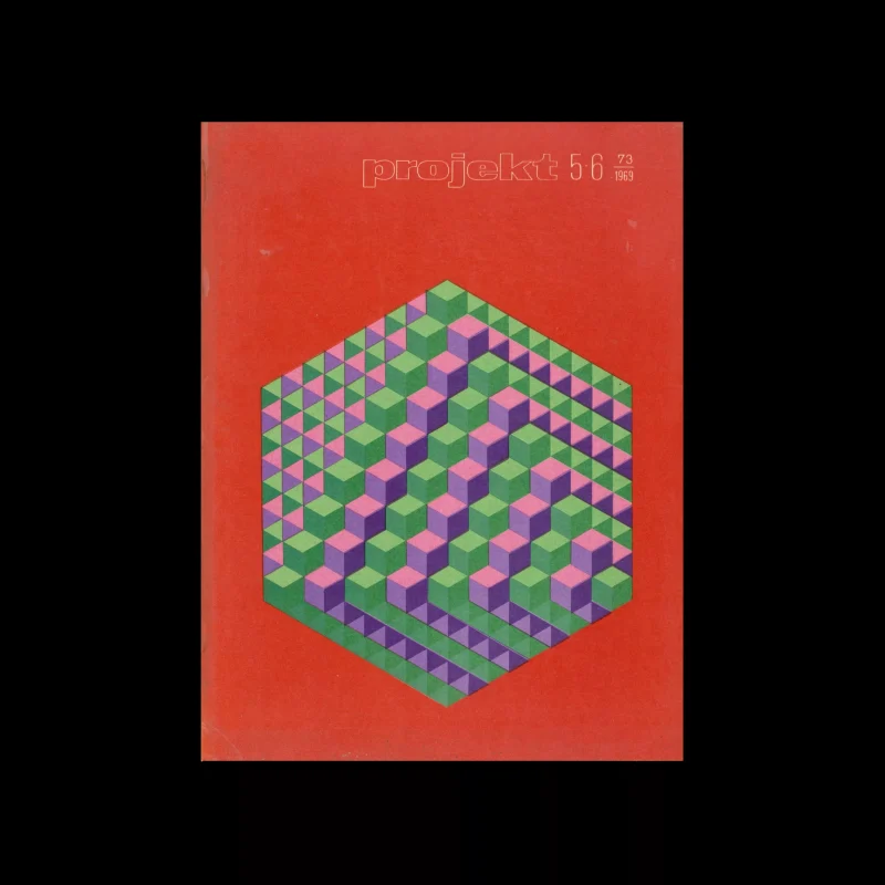 Projekt 73, 5-6, 1969. Cover design by Hubert Hilscher