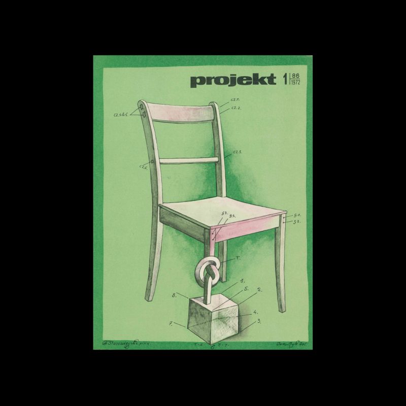 Projekt 86, 1, 1972. Cover design by Franciszek Starowieyski.