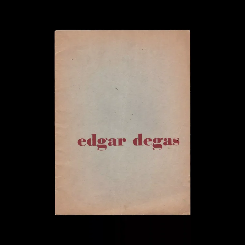Edgar Degas, Stedelijk Museum Amsterdam, 1952 designed by Willem Sandberg