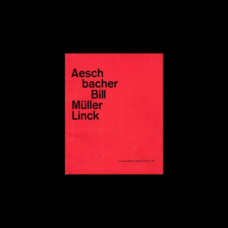 Aeschbacher – Bill – Müller – Linck, Kunsthalle Basel, 1959 designed by Armin Hofmann