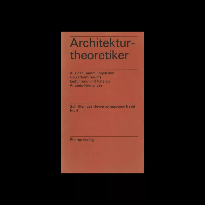Architektur-theoretiker, Basel School of Arts and Crafts, Nr.4, 1967. Designed by Emil Ruder