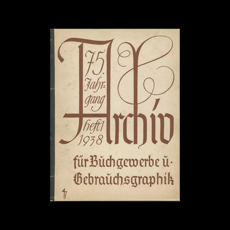 Archiv für Buchgewerbe und Gebrauchsgraphik, January 1938. Cover Design by Alfons Schneider