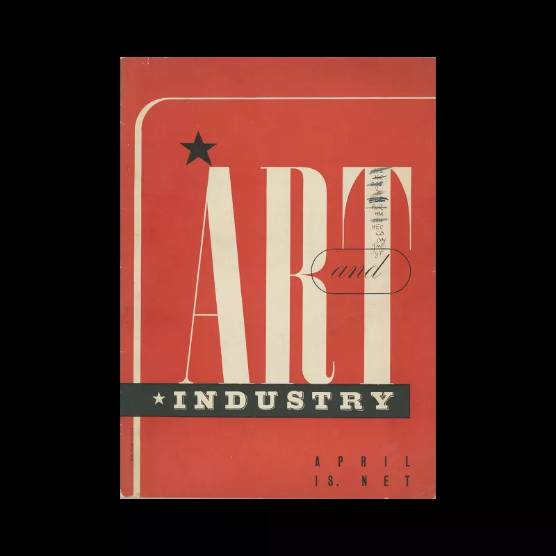 Art and Industry 154, January 1939. Cover design by Jean Picart Le Doux