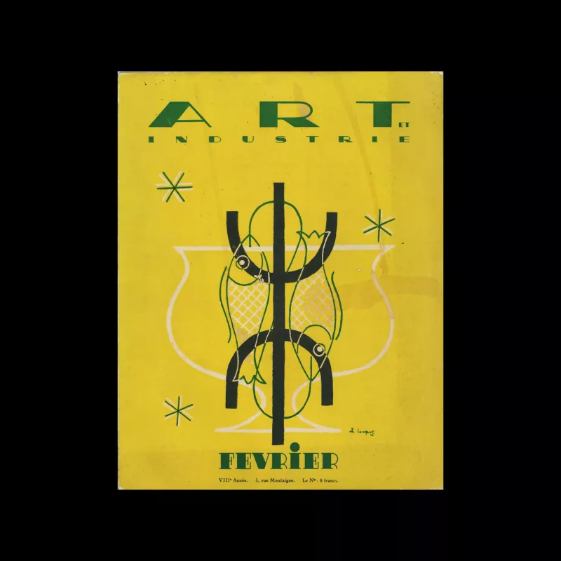Art et Industrie, VIIIe Année, February 1932. Cover design by Charles Loupot
