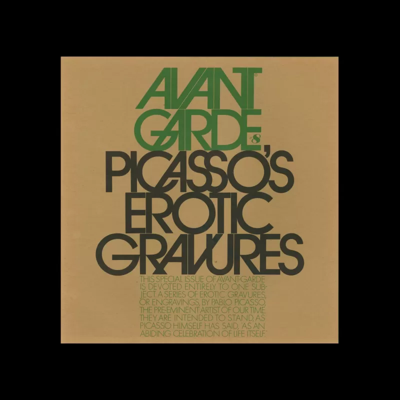 Avant Garde Volume 8, September 1969. Designed by Herb Lubalin